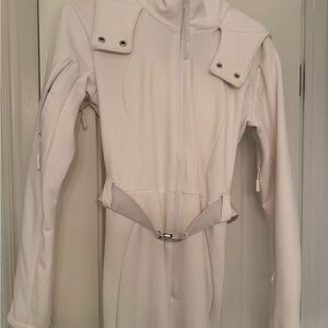 ASOS Cream Jumpsuit with Zipper Detail